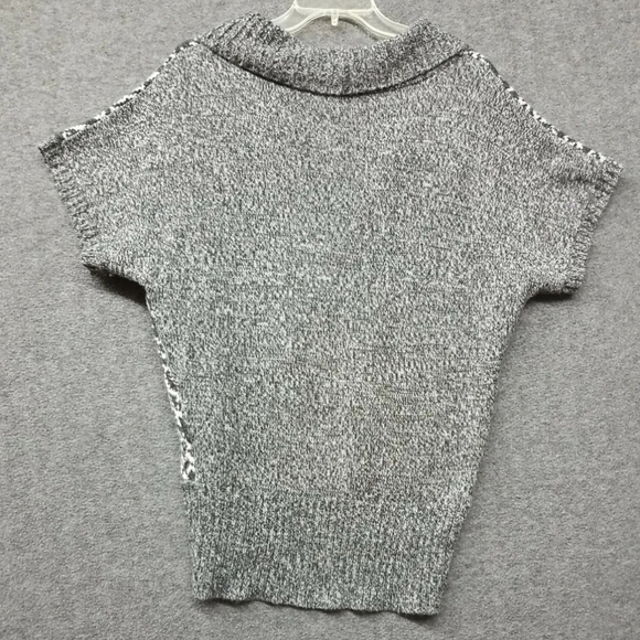 Bisou Bisou Sweater Snap Front Cardigan, Size L Dolman Sleeve Missing Belt - Picture 10 of 11